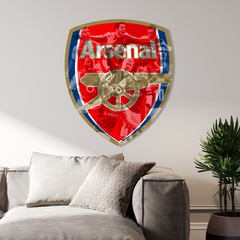 Barevný dřevěný obraz- Arsenal