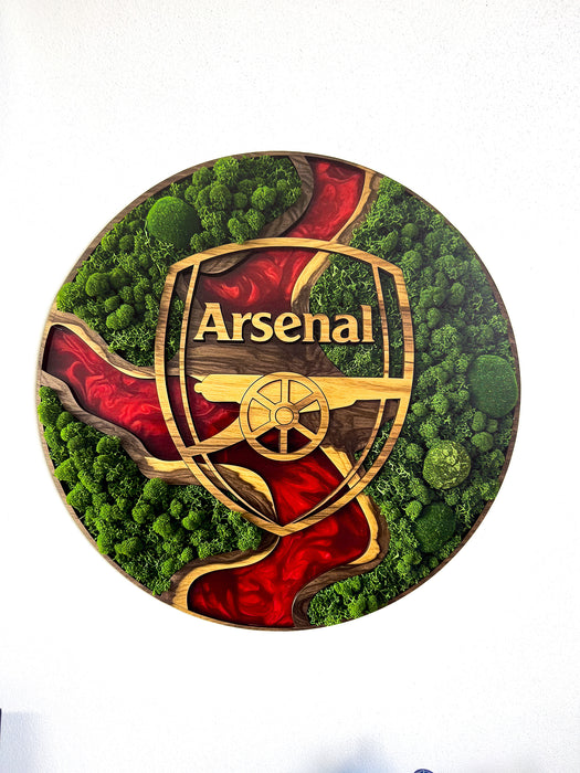 Machový drevený obraz - Arsenal