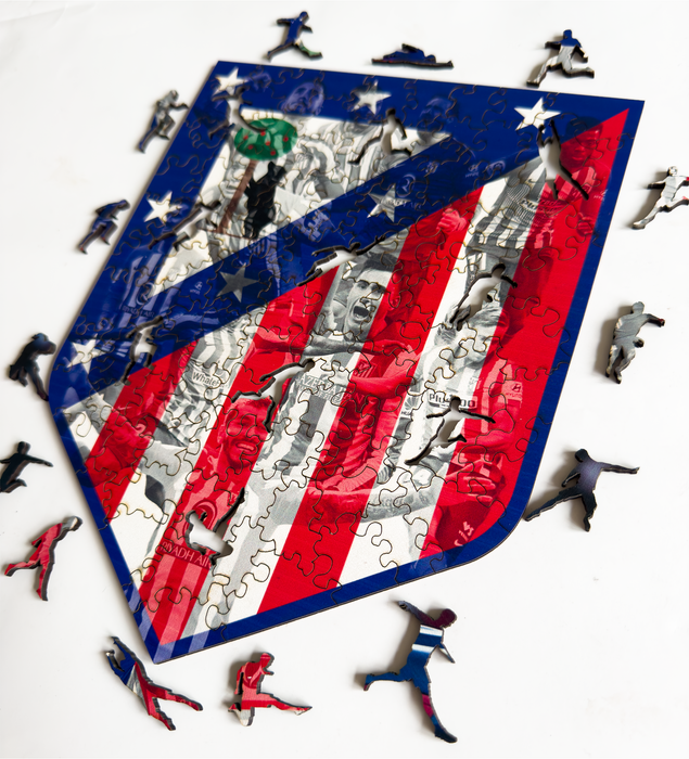 Atletico Madrid - legendy - Drevené puzzle 
