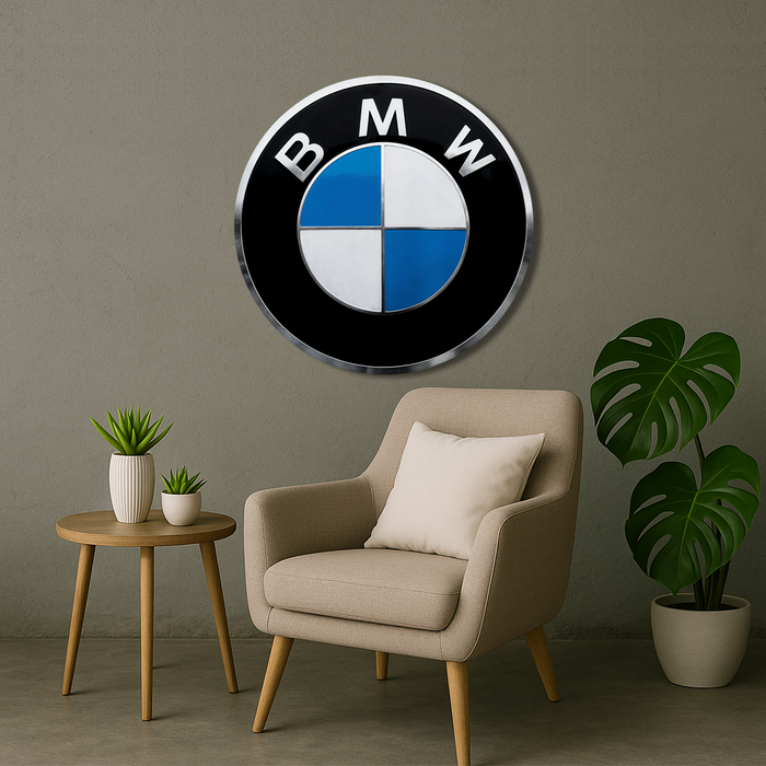 Wooden poster - BMW - logo