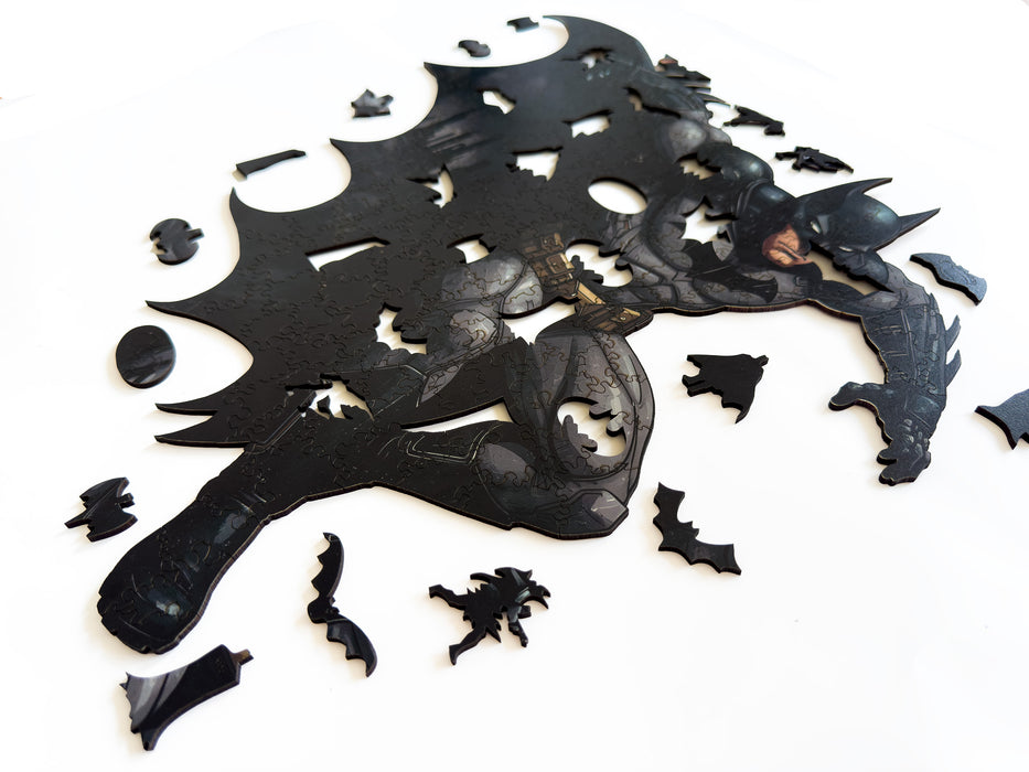 Batman v meste Gotham - drevené puzzle