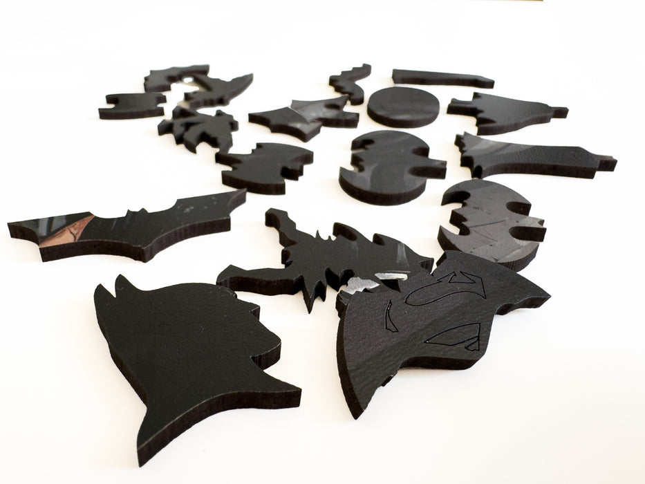 Batman v meste Gotham - drevené puzzle