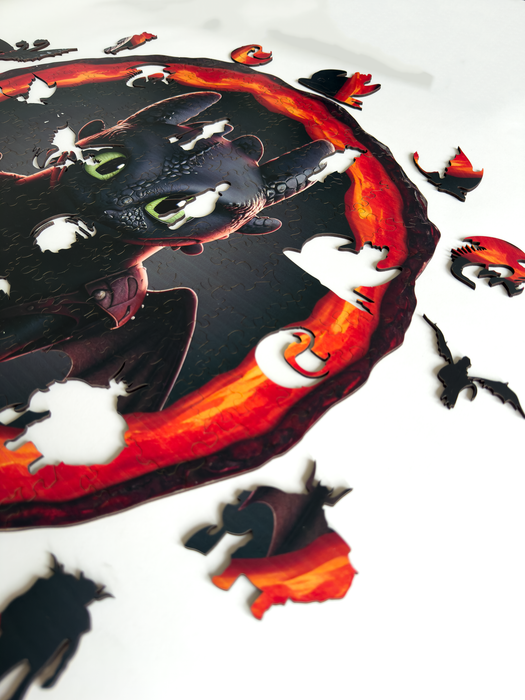 Fără Dinți - Cum să-ți dresezi dragonul - Puzzle din lemn