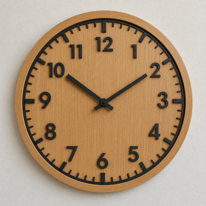3D Dubové drevené hodiny Siena 30cm-50cm-84cm