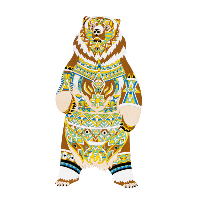 Wooden Painting Kit – Mandala Bear