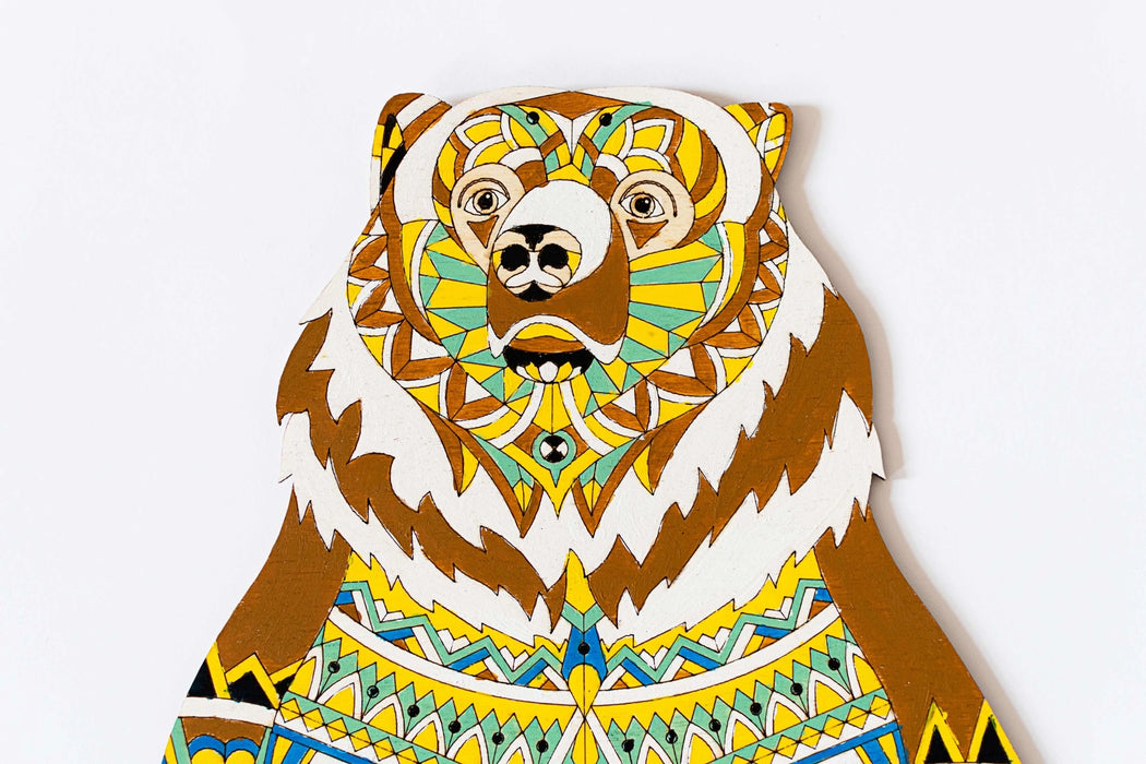 Drevená maľovacia sada – Mandala Medveď