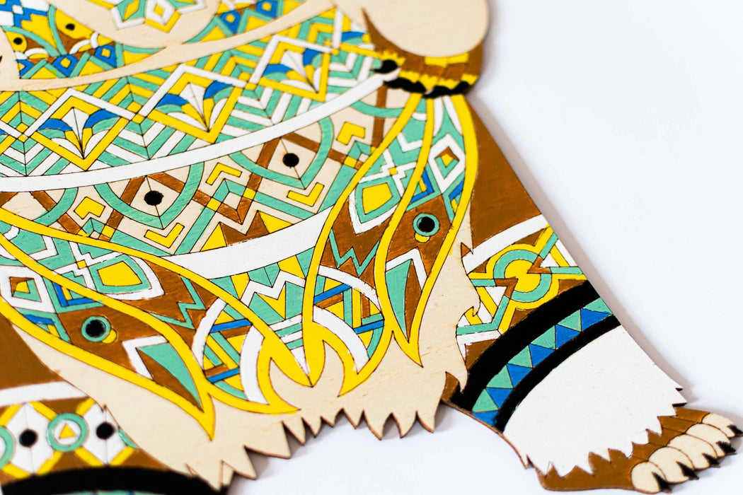 Drevená maľovacia sada – Mandala Medveď