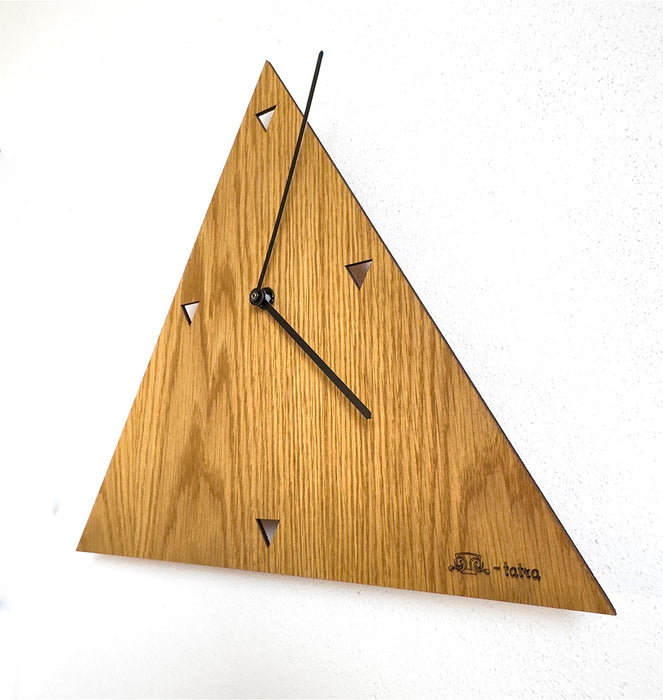 Dubové drevené hodiny T-Tatra Triangel 30cm-50cm-84cm