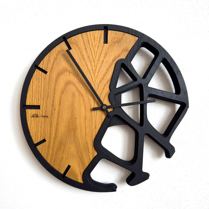 3D Dubové drevené hodiny T-Tatra Terra 30cm-50cm-84cm