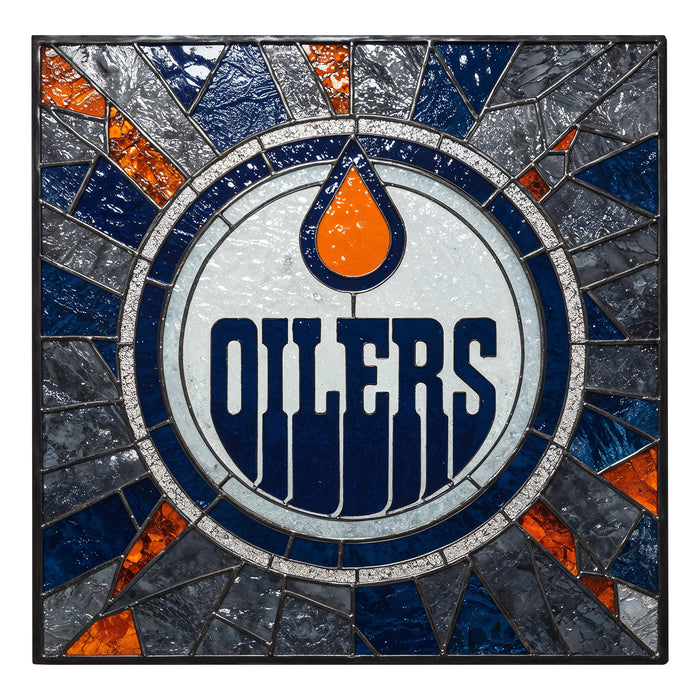 Shining poster Edmonton Oilers - Glass stylized