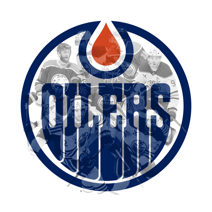 Farebný HDF obraz logo Edmonton Oilers