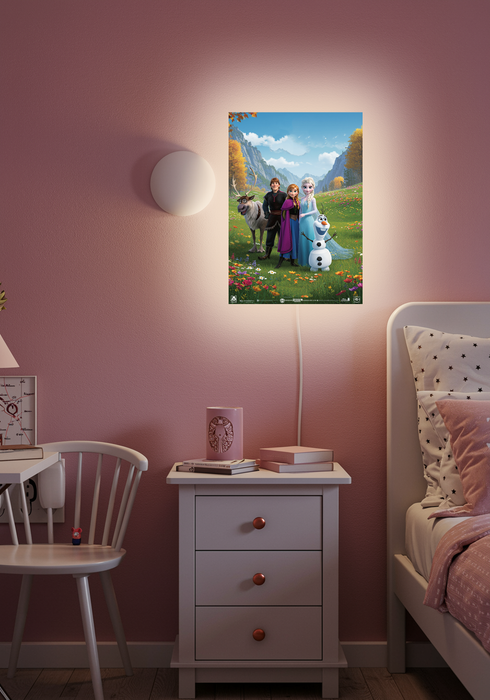 Svietiaci obraz - Ľadové kráľovstvo - Nočná lampa