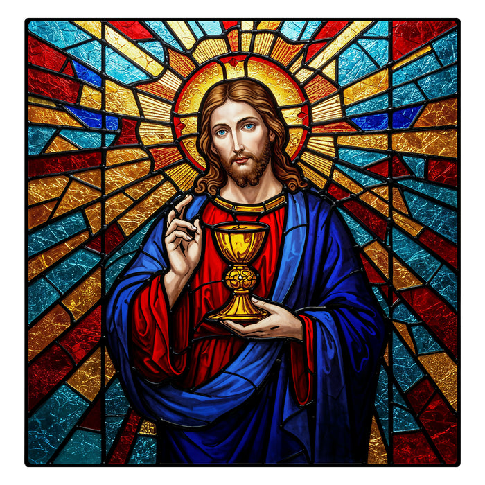 Shining poster - Jesus - Glass stylized