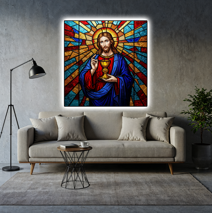 Shining poster - Jesus - Glass stylized