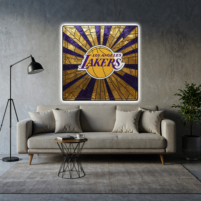 Shining poster Los Angeles Lakers - NBA - Glass stylized