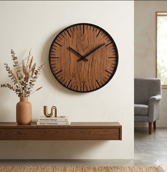 Comes – Handgefertigte 3D Eichenholz Wanduhr | 30cm | 50cm | 84cm