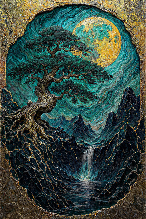 Zlatá borovice - Dřevěné  puzzle