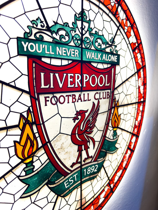 Svietiaci obraz Logo Liverpool - Sklenený efekt