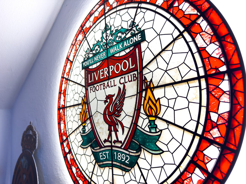 Svietiaci obraz Logo Liverpool - Sklenený efekt