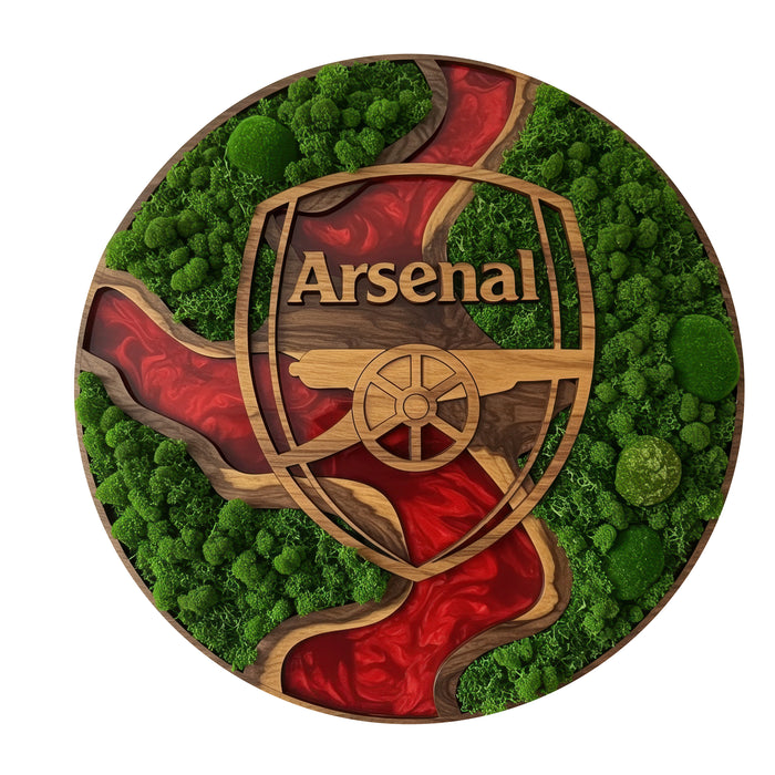 Machový drevený obraz - Arsenal