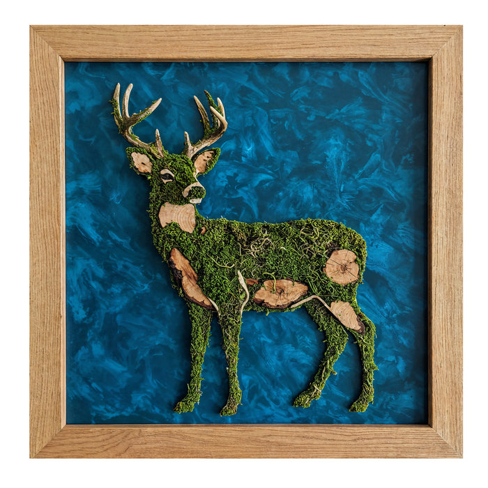 Wooden UV printed poster - Deer Epoxy