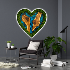 Shining Moss poster Heart - Blue Samba