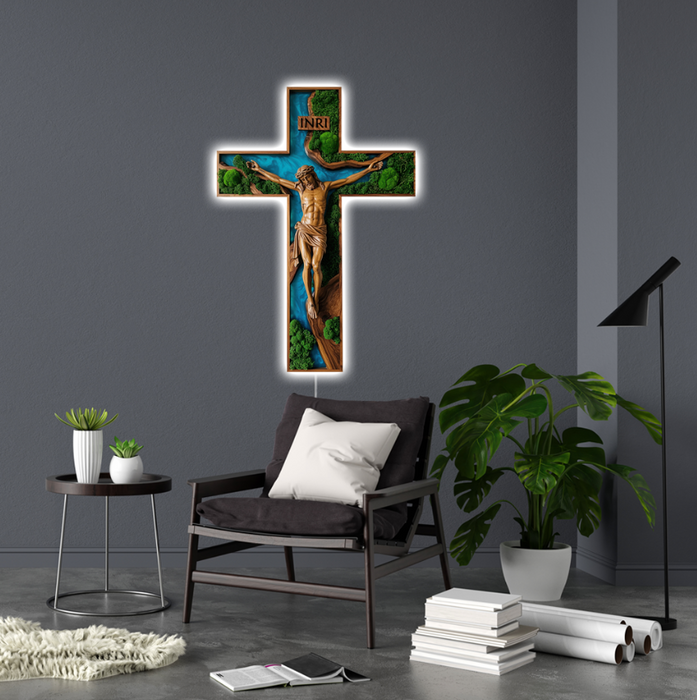 Shining Moss poster - Jesus on Cross