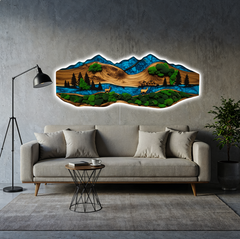 Shining moss poster - Blue Nature