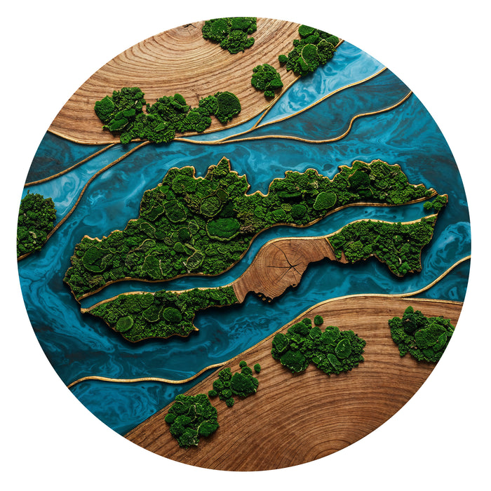 Wooden UV printed poster - Slovakia - moss