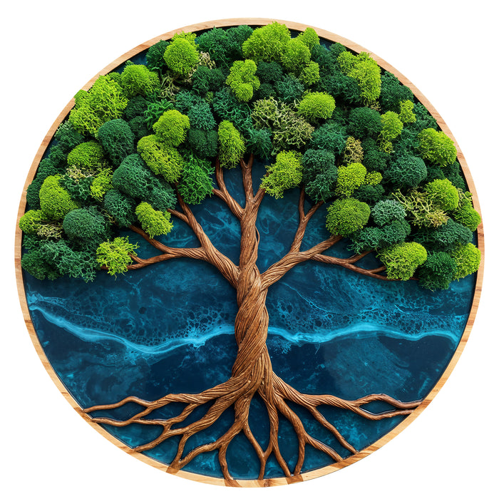 Wooden UV printed poster - Tree of life Epoxid