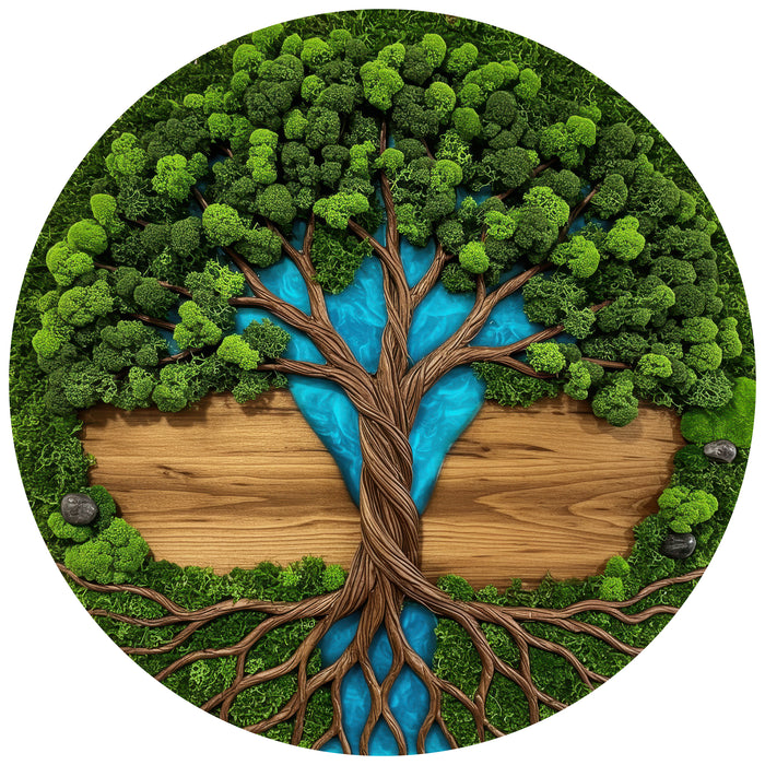Moss HDF poster - Tree of Life - Wooden