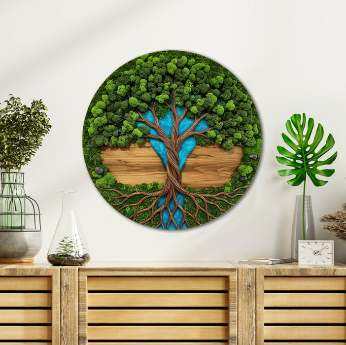 Moss HDF poster - Tree of Life - Wooden
