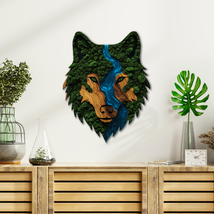 Moss HDF poster - Wolf Face