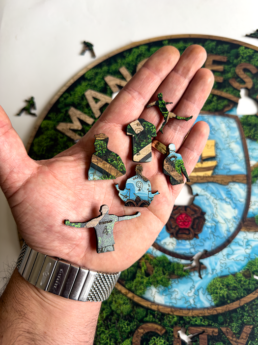 Manchester City - mach - Drevené puzzle 