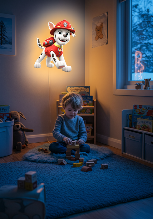 Svietiaci obraz - Marshall - Paw Patrol - Nočná lampa