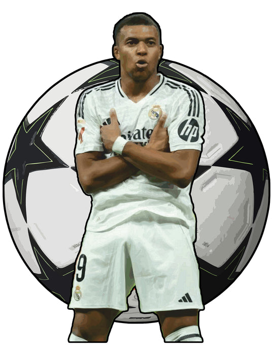 Mbappe Real - Ball Champ.  Wooden Jigsaw Puzzle