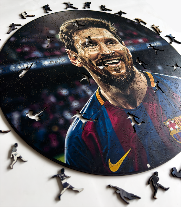 Lionel Messi - portrét - drevené puzzle