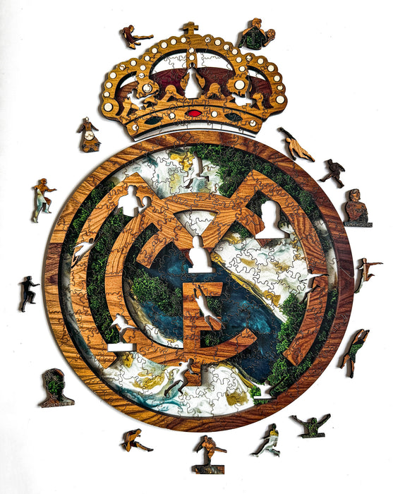 Real Madrid - Marble and  Moss - Wooden Jigsaw Puzzle