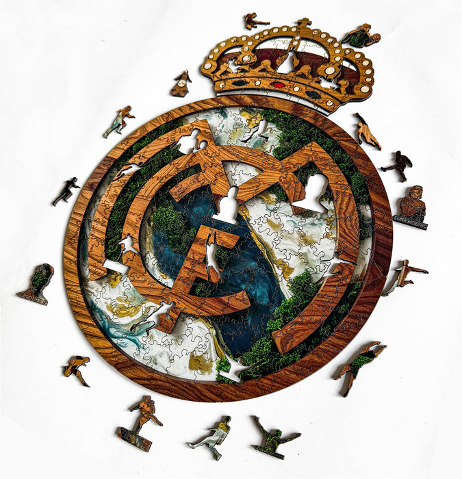 Real Madrid - Marble and  Moss - Wooden Jigsaw Puzzle