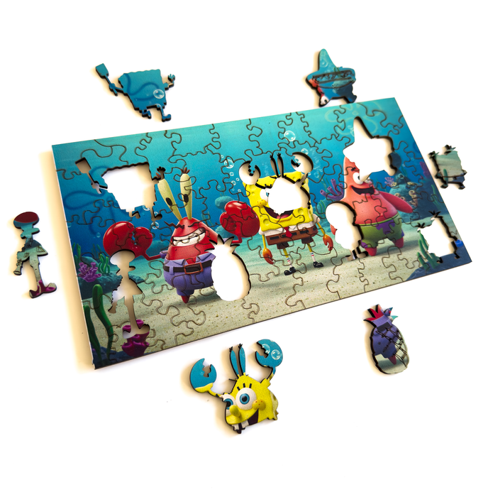 Mr. Krabs’ Treasure - SpongeBob - Wooden Jigsaw Puzzle