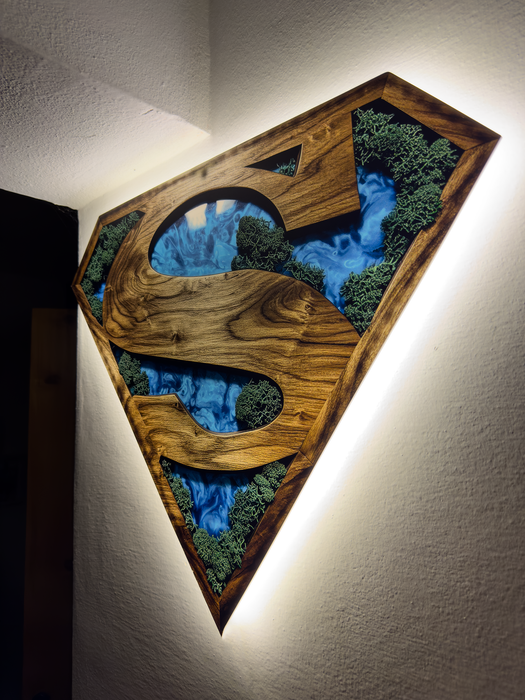 Svítící mech obraz Superman Ice