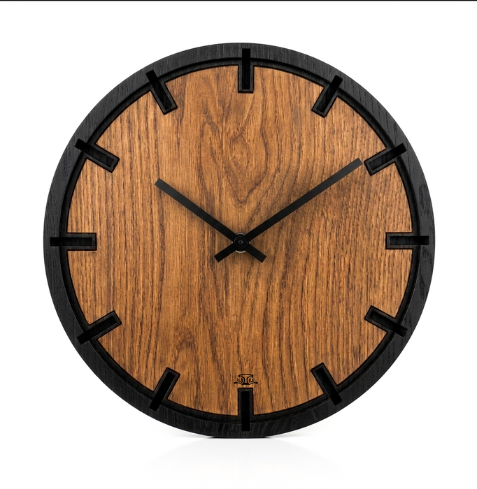 Bürger – Handgefertigte 3D Eichenholz Wanduhr | 30cm | 50cm | 84cm