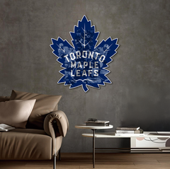 Barevný dřevěný obraz-Toronto Maple Leafs