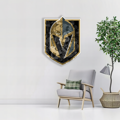 Barevný dřevěný obraz-Vegas Golden Knights