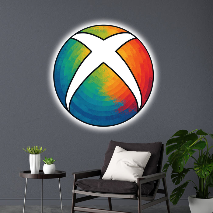 Svietiaci obraz - Xbox logo - Nočná lampa