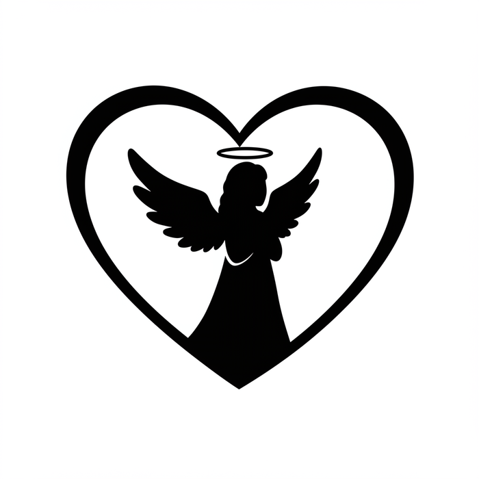 Wooden Wall Decor - Angel in the Heart