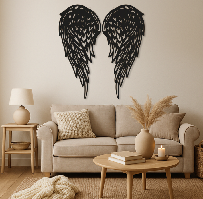Italian Decorazione da Parete in Legno - Angelo nel Cuore