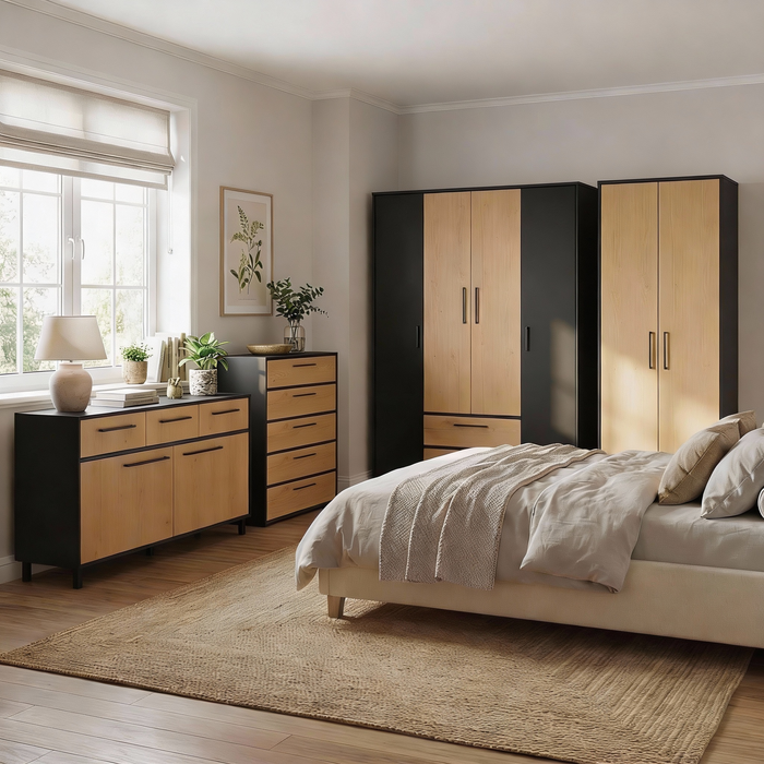 Vešiaková skriňa 2D s poličkami - T-Tatra Šarlota 180x85x58cm