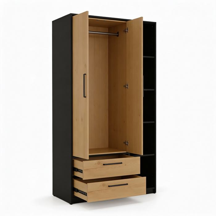 Vešiaková skriňa 3D 2S - T-Tatra Šarlota 190x127x58cm