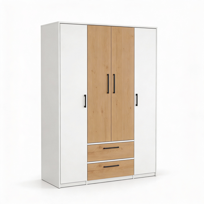 Vešiaková skriňa 4D 2S s poličkami - T-Tatra Šarlota 190x170x58cm